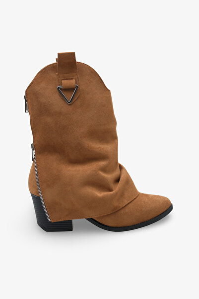 Cananın Pabuçları KCL 125-25 KALIN TOPUKLU FERMUAR DETAYLI ÇİZME