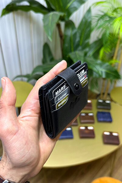 CüzCan Enra Black Genuine Leather Card Holder Wallet Is Stylish and Convenient