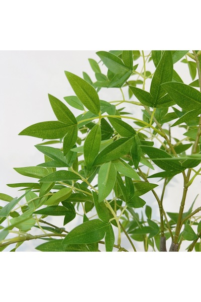 SCHENKERO 120cm (3.9ft) Artificial Nandina Faux Greenery Compact Dust-Repellent Indoor No Watering.