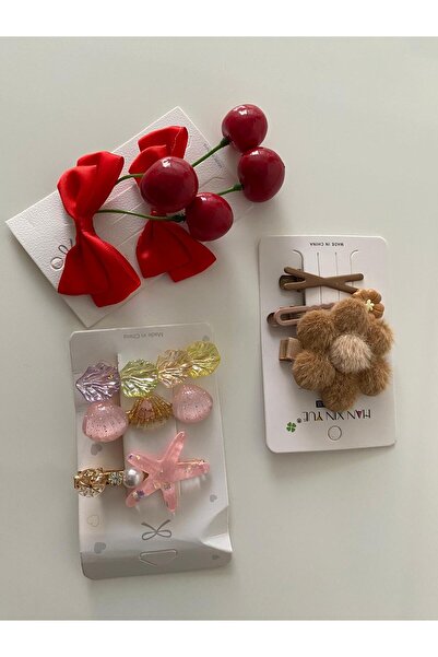 RSTM Boutique Multi-Color Multi-Buckle Set School Hairpin