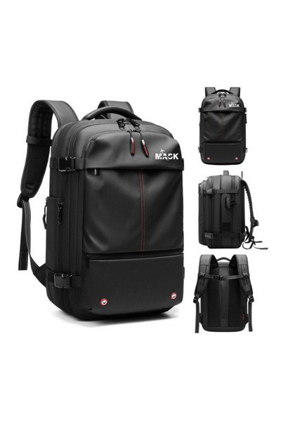 MASKON Vacuum Backpack for Air Travel Vacuum Pump Included, Water Resistant, 900D Oxford Fabric,Expandable