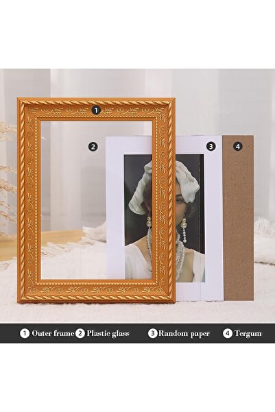 ANTOLE 8x10 Ornate Vintage Picture Frame (Golden)