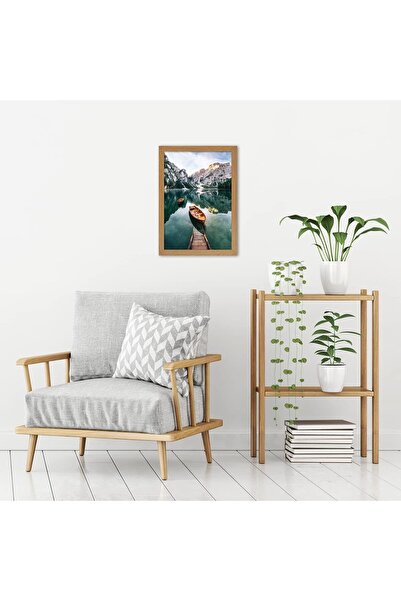 Americanflat 12x18 Picture Frame - Dark Oak, Engineered Wood, Shatter-Resistant Glass