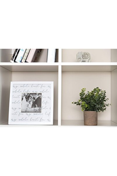 Pearhead Wedding Script Picture Frame, Newlyweds Gift, Wedding Registry, Bridal Shower Gift, White