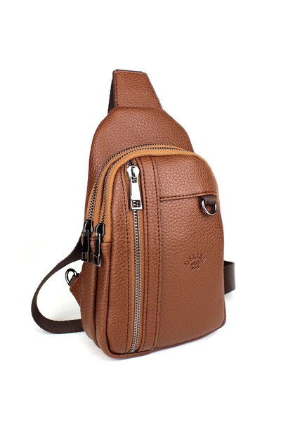 deri,se club Men's Tan Color Double Handle Cross Shoulder Bag Body Bag Daily Bag