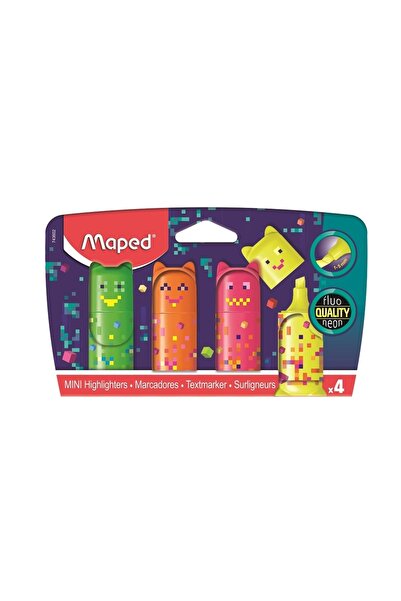Maped Textmarker Pocket Pixel Party 4 colors/set