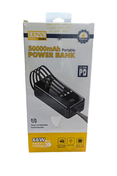 Denx DX404 Portable Power Bank – 50000mAh – 66W Fast Charging