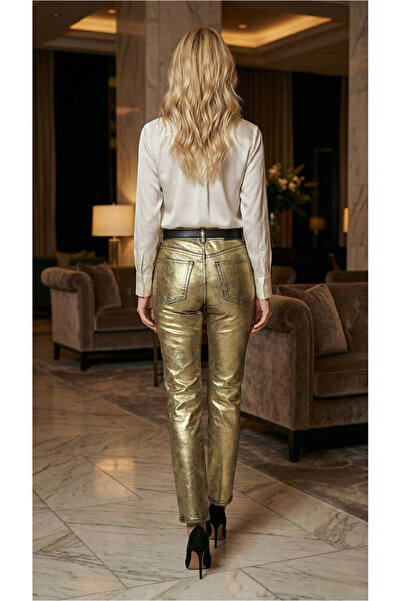 Snobistic Gold high-waisted jeans made of 100% cotton – Straight Fit