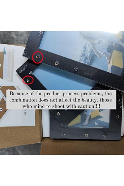 TOYBY 12-Opening Collage Photo Frame (4x6), Black - Wall Hanging