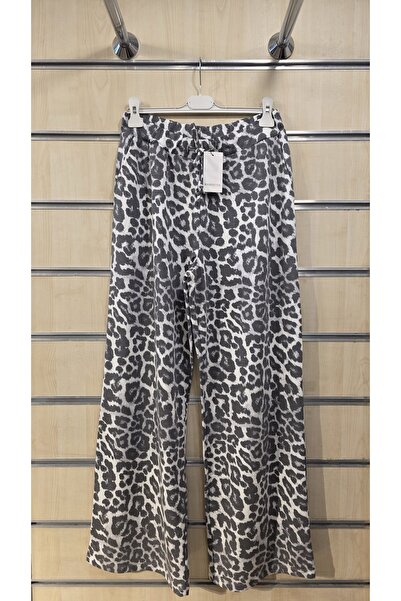 trendbysena Women's Leopard Print Sweatpants with Elastic Waist