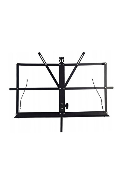 PROCART Sheet music stand, foldable, clamps, carrying case, 50 x 30 x 150 cm, steel, black