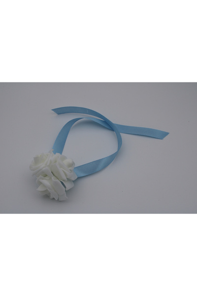 Paperla Bratara nunta satin albastru deschis