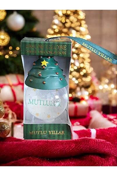 AGT Kar Küresi Yılbaşı Ağaç Süsü 6x4 cm