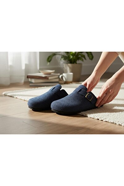 Twigy Full Orthopedic Felt Men's Comfortable and Lightweight Stylish Navy Blue House Slippers