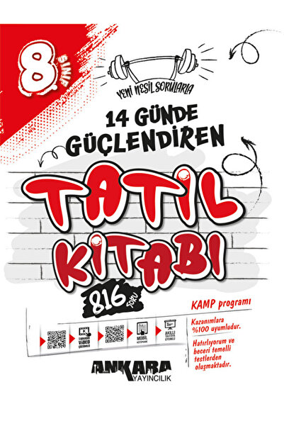 Efsane Yayınları 8.Sınıf Ankara Güçlendiren 14 Günde Tatil Kitabı / Yeni Nesi...