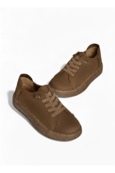 Fox Shoes V999060501 Brown Genuine Leather Nubuck Women's Sports Shoes Sneakers