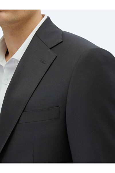 Kip Anthracite Straight Modern Fit Wool Blended Suit