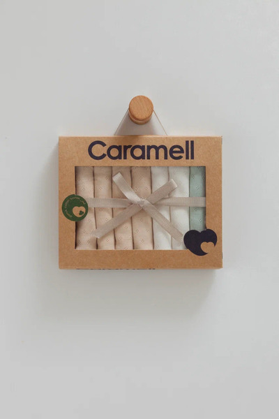 Caramell 7-Pack Mouth Wipes Move Boy Beige
