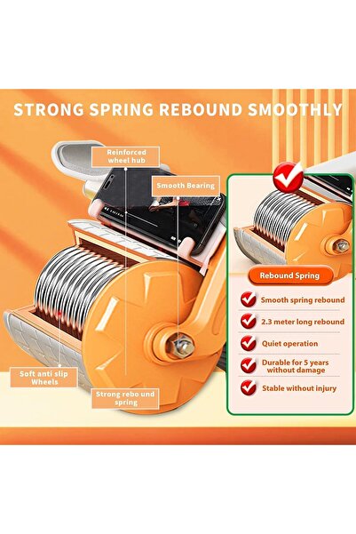 Generic Automatic Rebound Abdominal Exercise Roller Wheel with Elbow Support and Timer