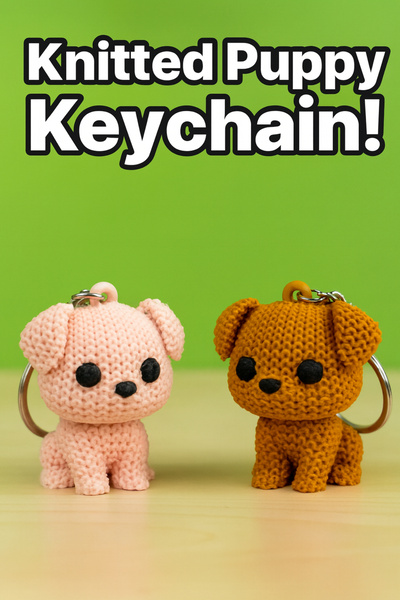 ESENLİWE Mini Amigurumi Köpek Anahtarlık – Sevimli 3d Model 2'li Kahverengi-T...