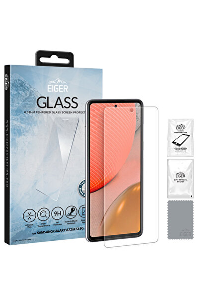 EIGER Tempered Glass Film Samsung Galaxy A72 Clear (9H, 2.5D, 0.33mm)