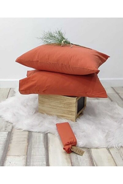 VİLERA HOME 100% Cotton Akfi̇l Fabric Tile Color 2-Piece Pillowcase