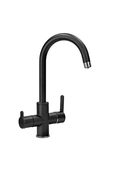 CookingAid THREE FLOW FLO60 3-way kitchen faucet - cold/hot/filtered water, metallic black granite f