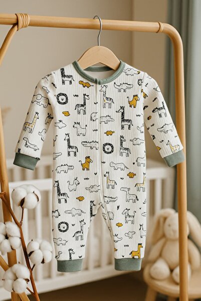 KapsülBebek 100% cotton zippered overalls