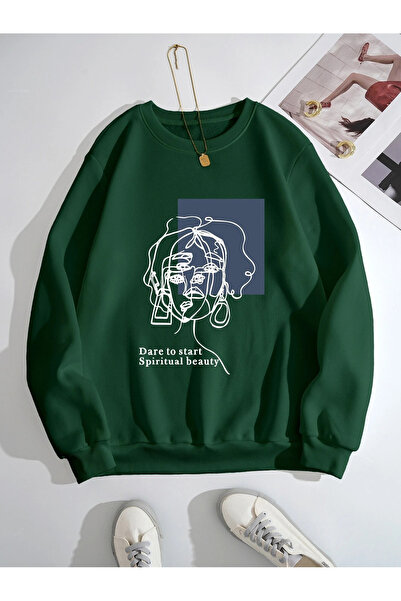 BY CAESAR Φούτερ με λαιμόκοψη ποδηλάτου με πνευματική στάμπα