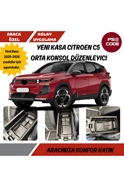 psa code Yeni Kasa Citroen C5 AİRCROSS 2025 ve üzeri Orta Konsol Kolçak, Sakl...