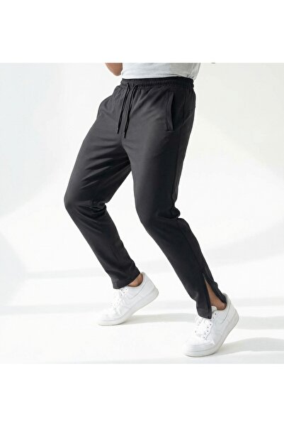 CLAW UP WORK ZIP DETAIL SCUBA JOGGER | BLACK (Paça Fermuarlı Yandan Cepli Bel...