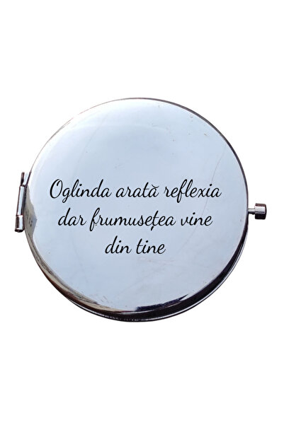 magazinu de gravura Personalized purse mirror with text – The mirror shows the reflection, but beauty comes from within you