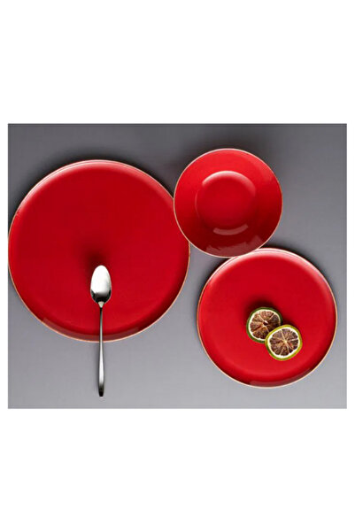 Porland Grazia Seasons Kırmızı 24 Prç.6 Kişilik Yemek Takımı