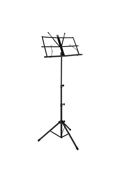 PROCART Sheet music stand, foldable, clamps, carrying case, 50 x 30 x 150 cm, steel, black