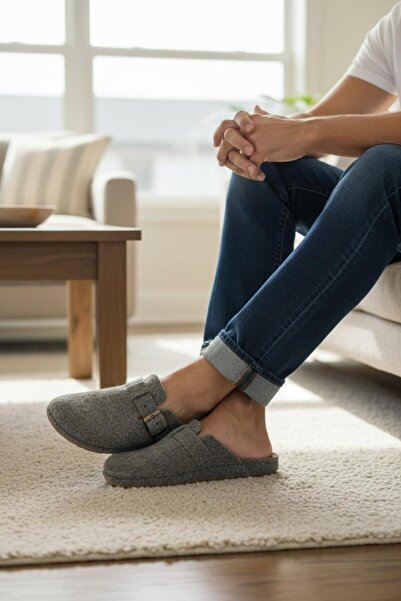 Twigy Full Orthopedic Felt Men's Comfortable and Lightweight Stylish Smoked House Slippers