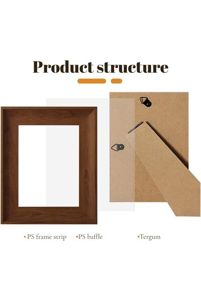 ANTOLE 8x10 Distressed Farmhouse Wood Picture Frame Set of 2 (Vintage Walnut, Brown)