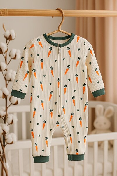 KapsülBebek 100% cotton zippered overalls