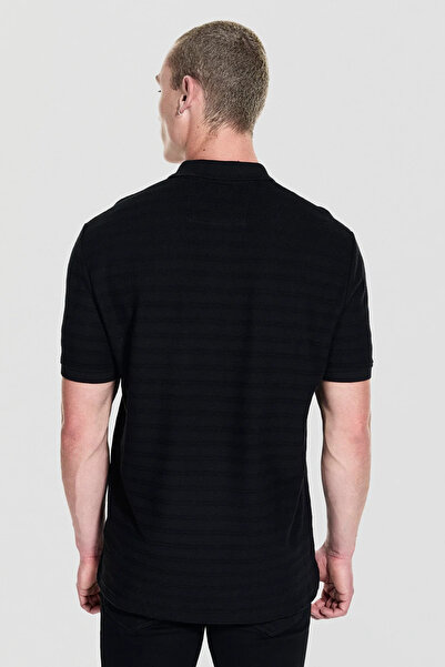 Guess Designed Men's Black Regular Fit Polo T-Shirt M5Yp01Kcxz1-Jblk