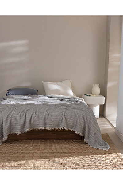 Madame Coco Bradley Double Cotton Bedspread - Gray