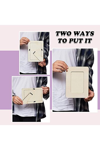 X SPRING DIY Wood Picture Frames, 6 Pcs Unfinished Solid Wood Photo Frames 7.9 x 5.9 Inch