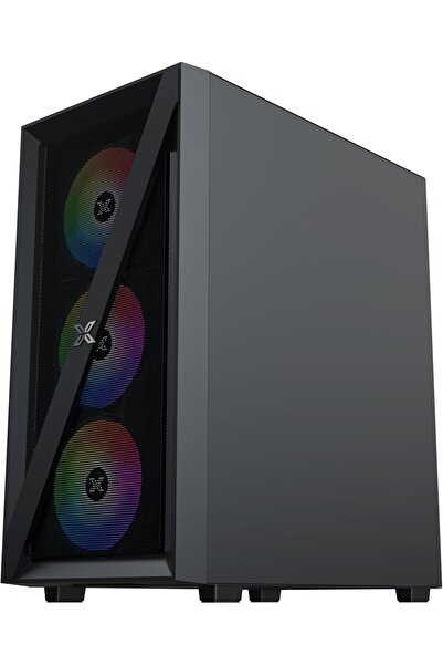 Xigmatek علبة ألعاب Blade Arctic ATX Mid Tower مزودة بإضاءة RGB وUSB 3.0 (Xigmatek، باللون الأسود)