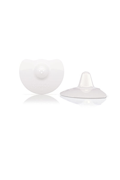 ARDO Set 2 protecții din silicon pentru mameloane + cutie depozitare Tulips - Marimea L