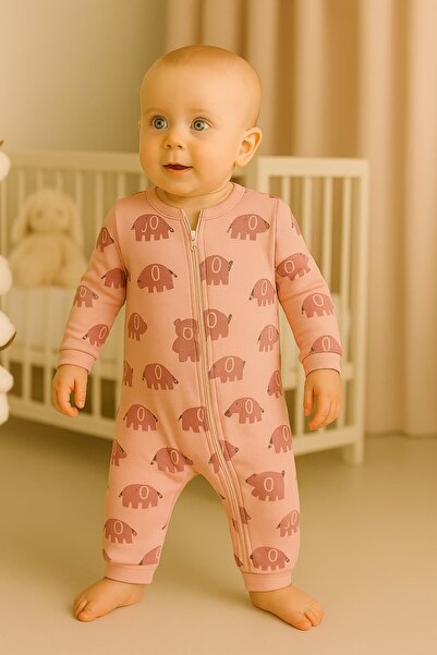 KapsülBebek 100% cotton zippered overalls