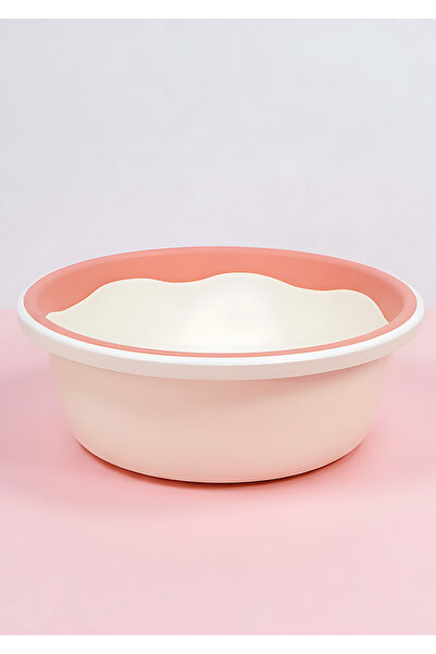 Bisbell حوض غسيل دائري مزدوج اللون، ٣٢ سم، مصنوع من البلاستيك المتين غير السا...