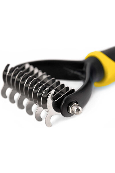 OEM DakPets Yellow Stainless Steel and Rubber Brush for Dogs and Cats