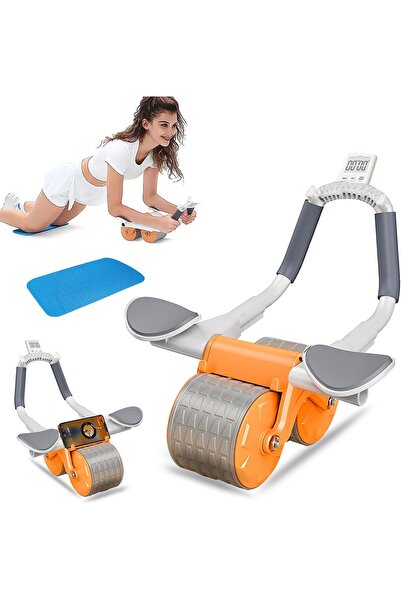 Generic Automatic Rebound Abdominal Exercise Roller Wheel with Elbow Support and Timer