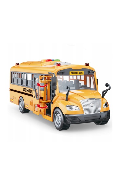 Matadi School bus with friction and open doors 29x10x9cm School Bus