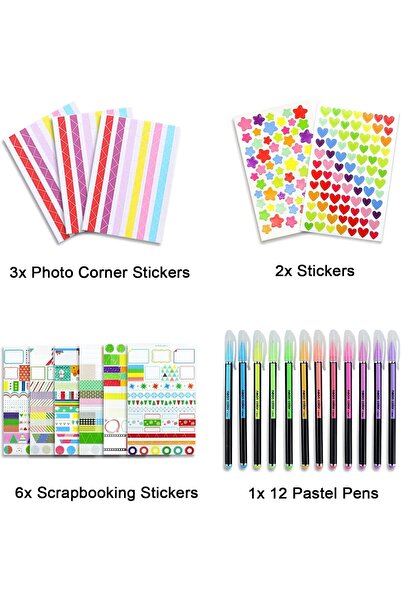 Yelajoy 11x8 Scrapbook Photo Album - 40 Page DIY Memory Book (White Pages)