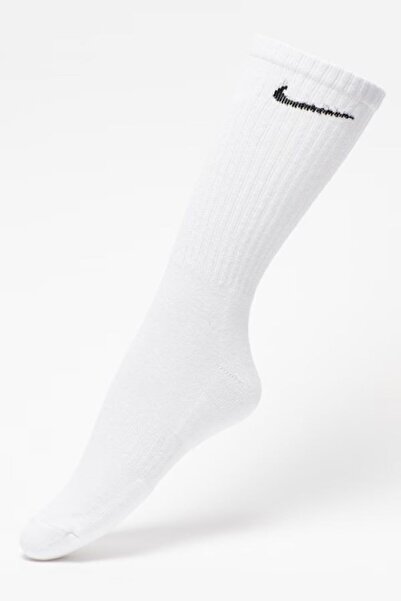 Nike Set of 3 unisex ribbed long socks, white, One Size