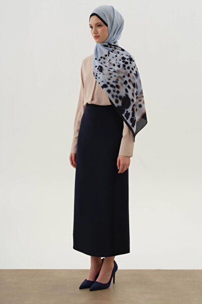 Tuğba Plikaşe Detaylı Kalem Etek - Lacivert